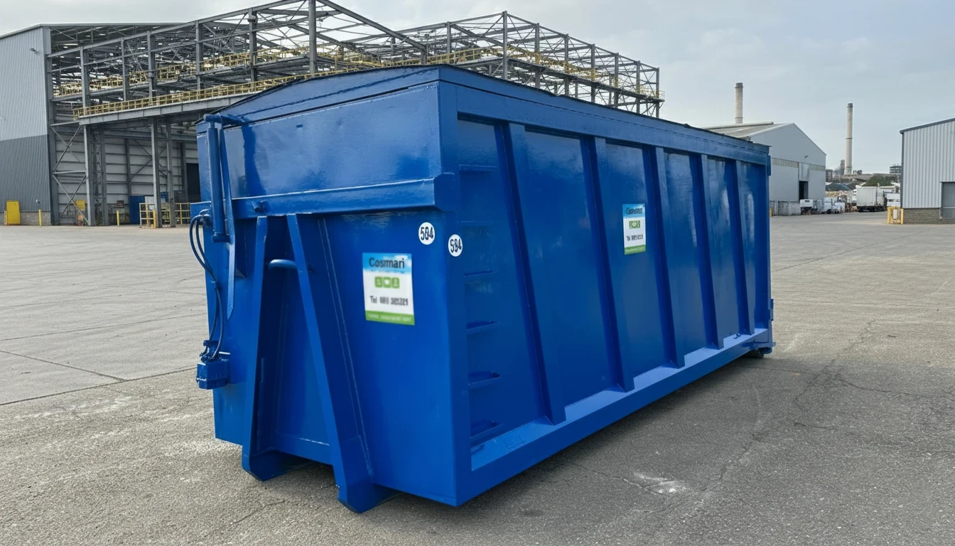 Container con coperchio 7 m x 2,2 m