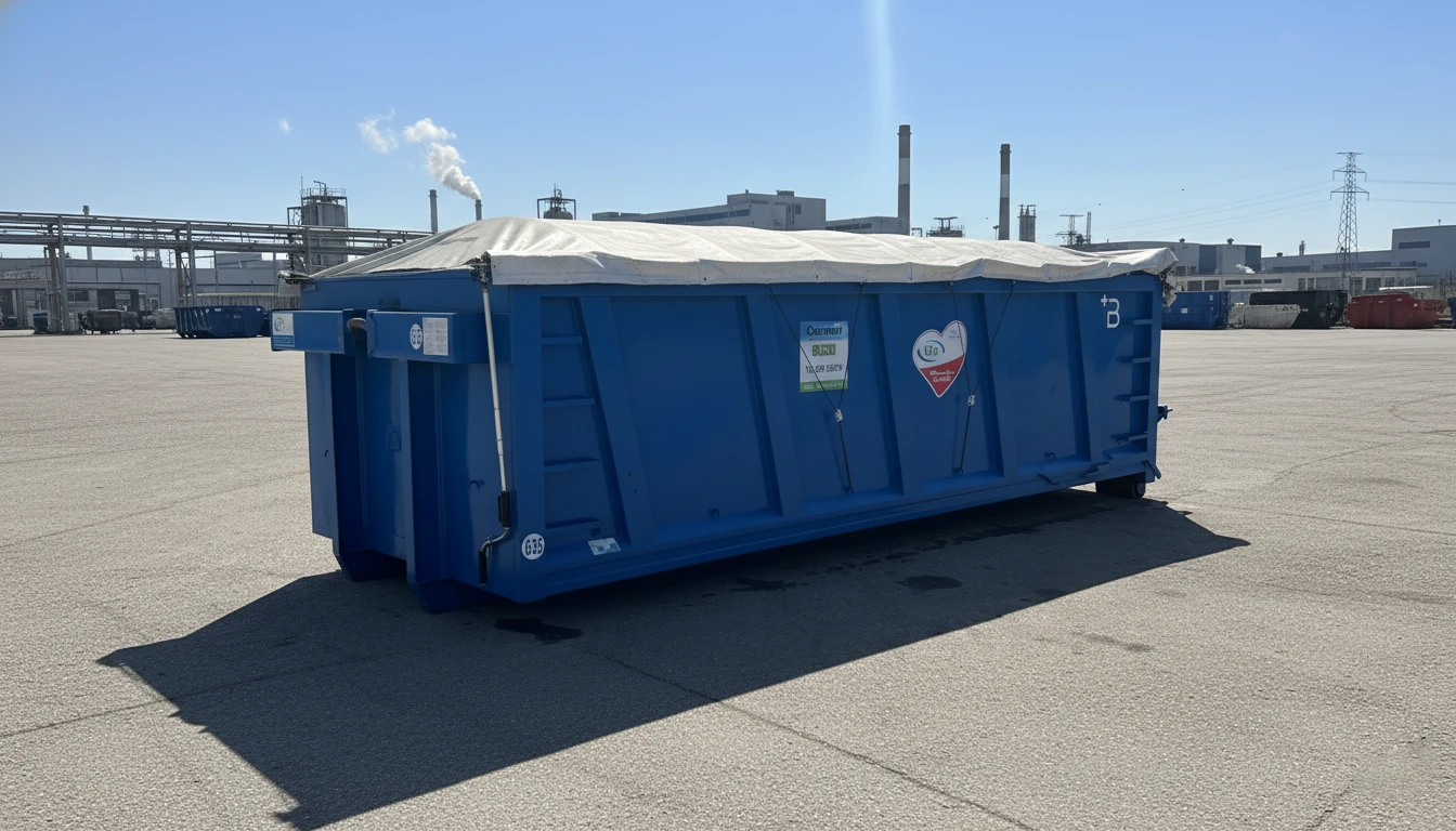 Container con telone manuale 6,2 m x 1,5 m