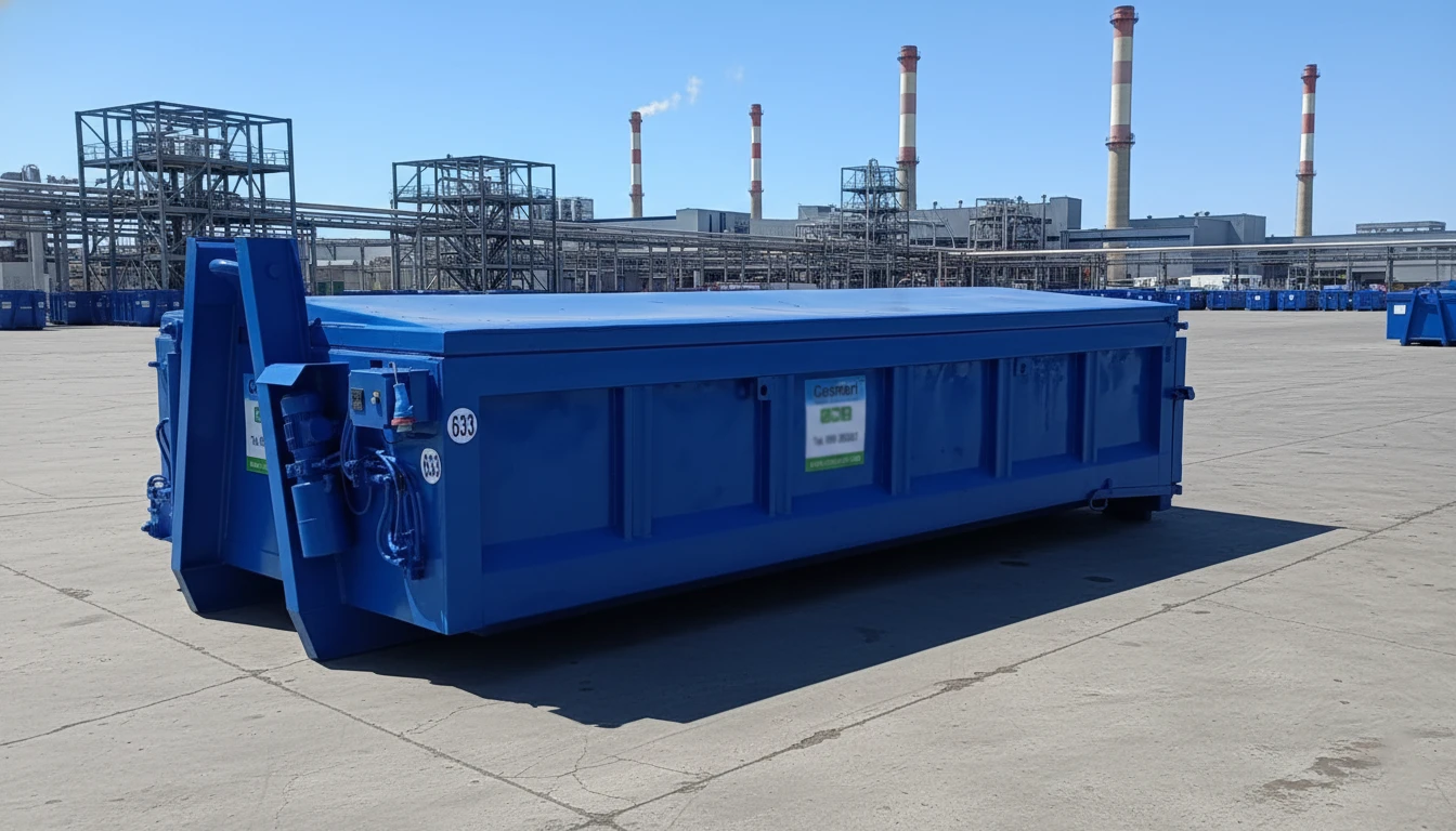 Container a tenuta con coperchio 6 m x 1 m
