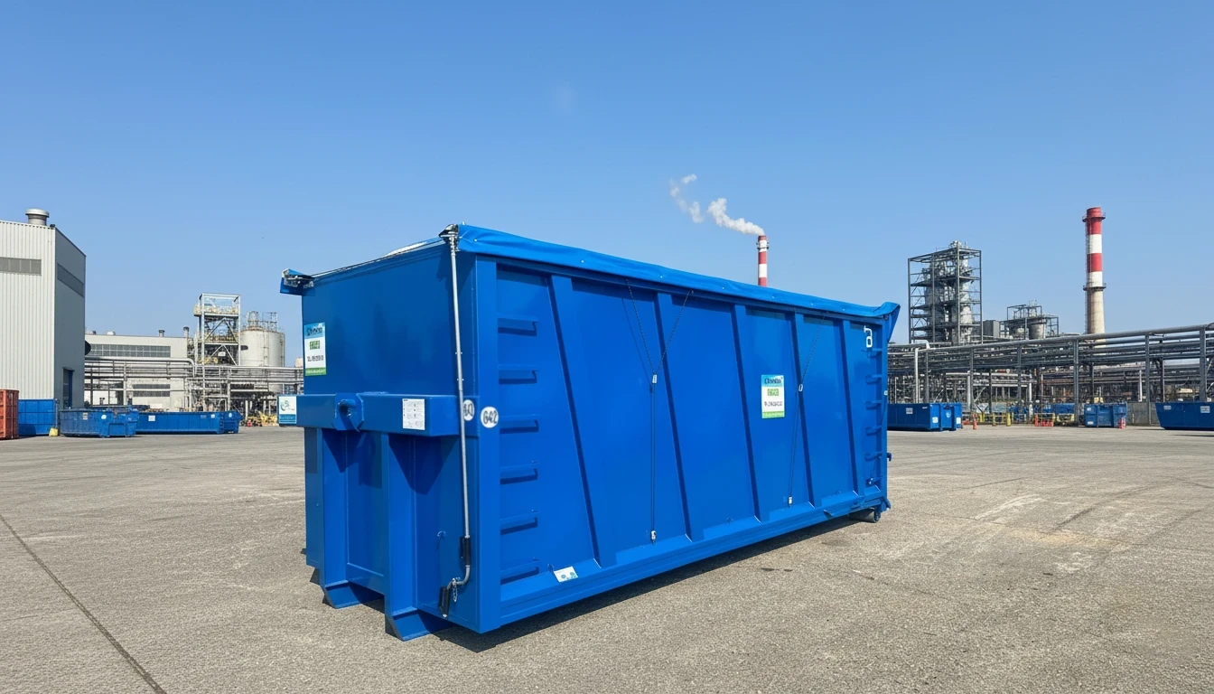 Container con telone manuale 7 m x 2,2 M